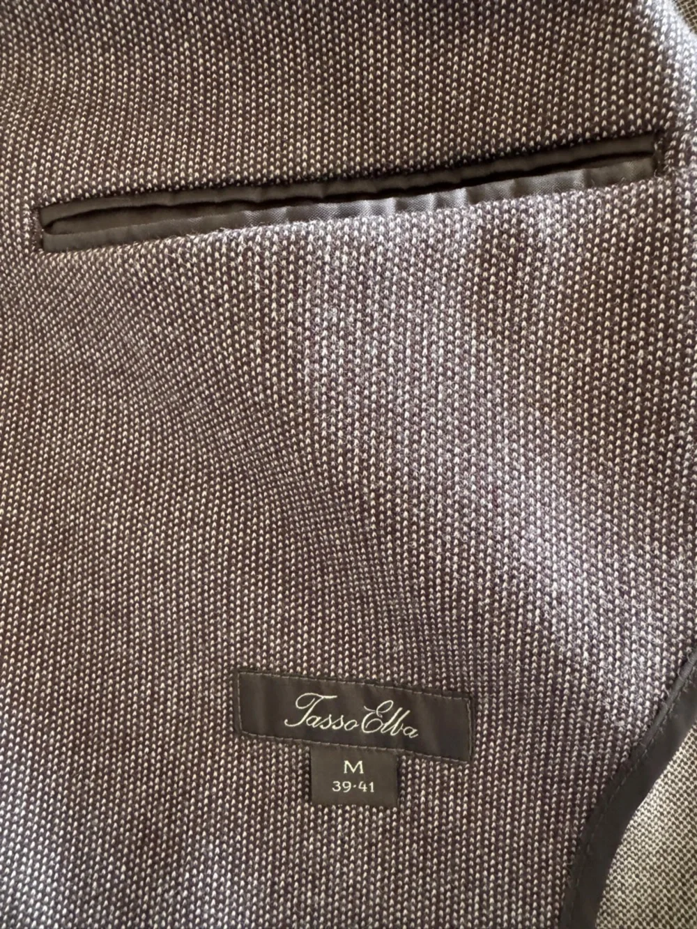 Tasso Elba Brown Knit Sport Coat/Blazer Size M 39-41 Preppy Academia Old Money